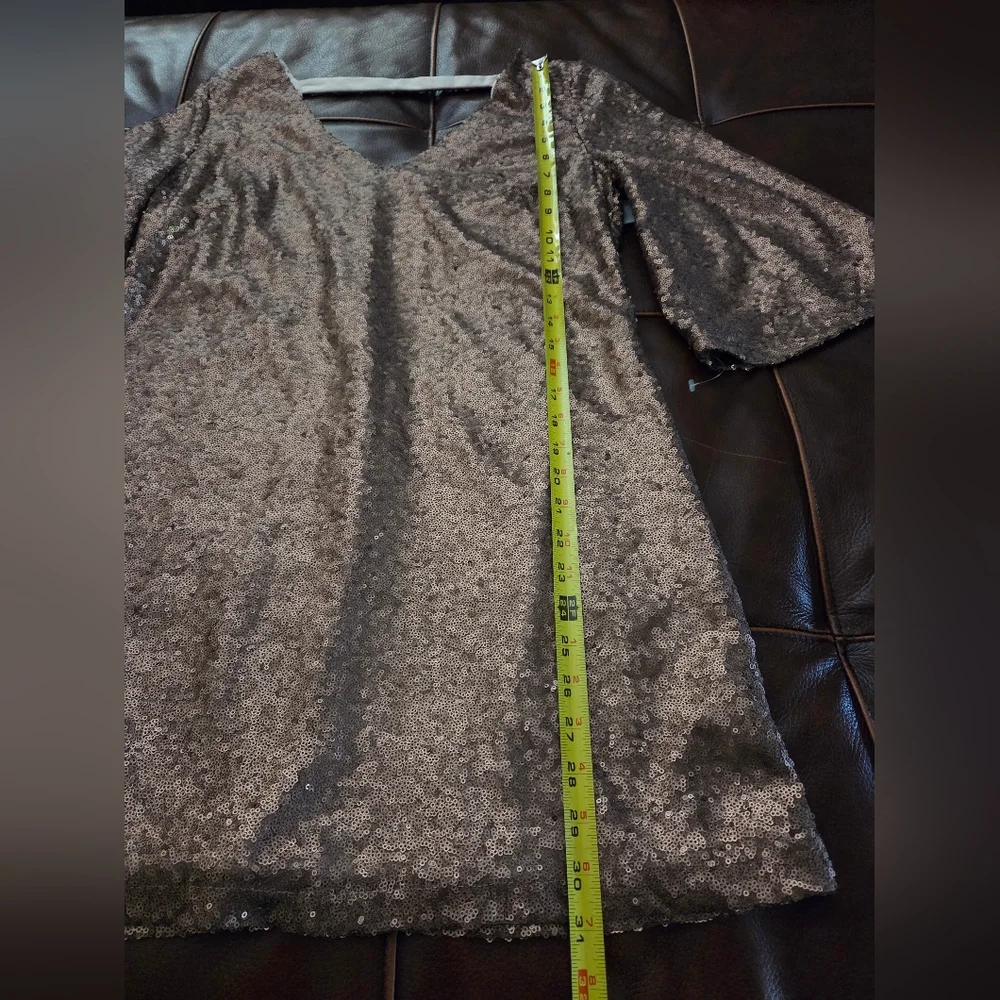 Justfab Gold Sequin Tunic Dress Small NWT - Picture 10 of 11